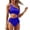 Blue_001, variant on One-Piece Swimsuit Women Mesh Swimwear Padded Bikini Training Athletic Sport Shirred Tank Bathing Suits Swimming Suits for Women Purple_001 XXL