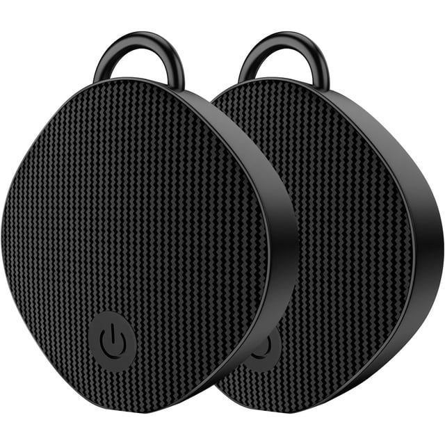 YSTINNG Bluetooth Tracker with Key Chain, Replaceable Battery, Privacy Protection, Lost Mode, Item Locator for Bags, Wallets and More, Black 2 Pack C311-082