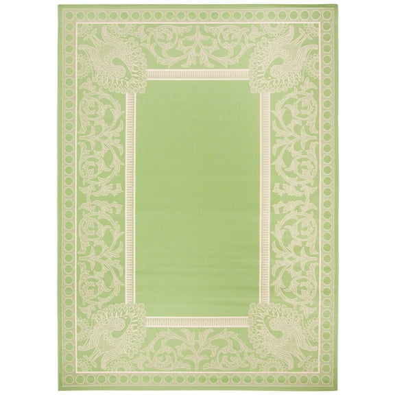 Safavieh Courtyard Cooper Botanical Indoor/Outdoor Area Rug, Olive/Natural, 8' x 11'