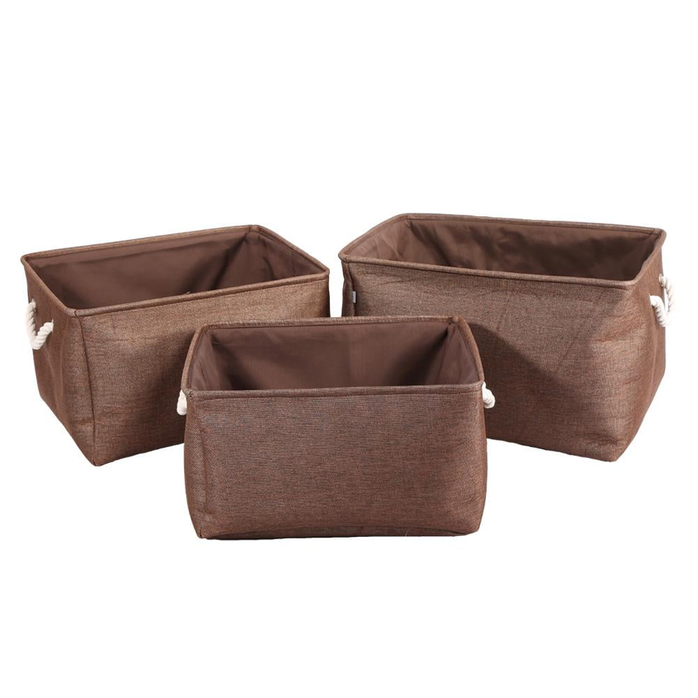 Mgaxyff Canvas Storage Box, Fabric Storage Box,1Pc Linen Canvas Storage Clothes Sundries Cube