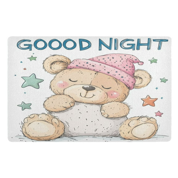 BZSMCE Floor Mats 32x20in Bear Sleeping Creativity Doormats