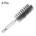 thumbnail image 3 of Uxcell 304 Stainless Steel Bore Brush Cleaning Twisted Wire Brush with Handle 1/4" Hex Shank for Tubes Ports Bearings Silver 22mm 6pcs, 3 of 6