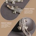 thumbnail image 4 of 3PCS Brass Retro Alligator DIY Keychain Pendants Desktop Brass Alligator Adornments, 4 of 7