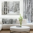 thumbnail image 1 of Dense Winter Forest and Lane - Large Forest Canvas Art Print, 1 of 3