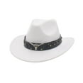 thumbnail image 2 of yuksok Cowboy Hat Adults Casual Novelty Summer Cowgirl Hat for Autumn Camping Party White, 2 of 9