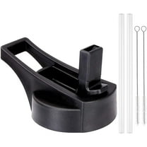 Wide Mouth Straw Lid Set Compatible with Hydro Flask Sports Water Bottle 1 Lid, 2 Straw, and 2 Cleaning Brushes Included
