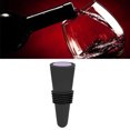thumbnail image 1 of Bouchon de bouteille de vin en silicone de qualité alimentaire en acier inoxydable de 6,1 x 2,35 cm, décoratif, pratique, réutilisable, bouchons de vin pour la décoration, noir, 1 of 12
