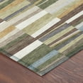 thumbnail image 3 of Addison Rugs Chantille Indoor/Outdoor Transitional Stripes Olive Machine Washable Round Rug, 8' x 8', 3 of 7