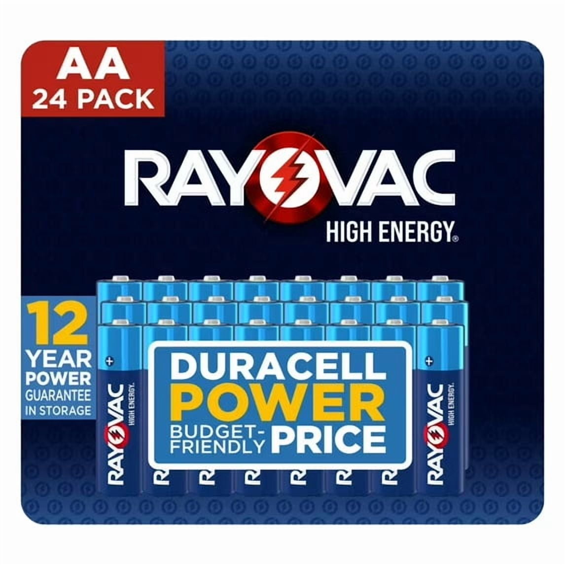 Rayovac High Energy AA Alkaline Batteries, 48 Count (2 Pack), Long-Lasting Power