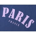 thumbnail image 3 of Serdomi Stylish Blue PARIS Crop Top for Girls - Soft Summer T-Shirt Cute Casual Tees for Little & Big Girls Size 16/18, 3 of 7