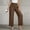 Coffee, variant on FengLS Womens Casual Pants Pleated Elastic Waist Pockets Trousers Loose Straight-Leg Daily Trousers Fashion Solid Color Flowy Long Pants