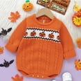 thumbnail image 7 of EnJoCho Unisex Pumpkin Face Bubble Romper - Knitted Sweater Jumpsuit Romper Playsuit for Baby Boys Girls Winter, 7 of 7
