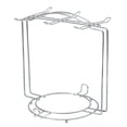 thumbnail image 4 of Advancent Soporte organizador de cocina, soporte anticorrosión para tazas, estante de almacenamiento para encimeras limpias y ordenadas Organizadores de utensilios de cocina Plata 20X18.5 cm, 4 of 6