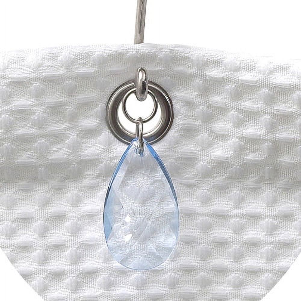 Carnation Home Fashions Prism Tear Drop Resin Shower Curtain Hooks, Set Of 12