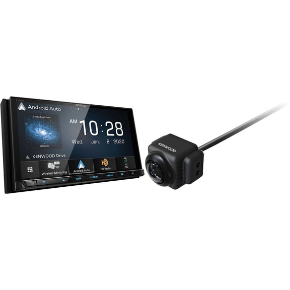 Kenwood DDX9907XR MultiMedia Receiver with CMOS-740HDLP HD Rearview Backup safety camera with License Plate Bracket Mount