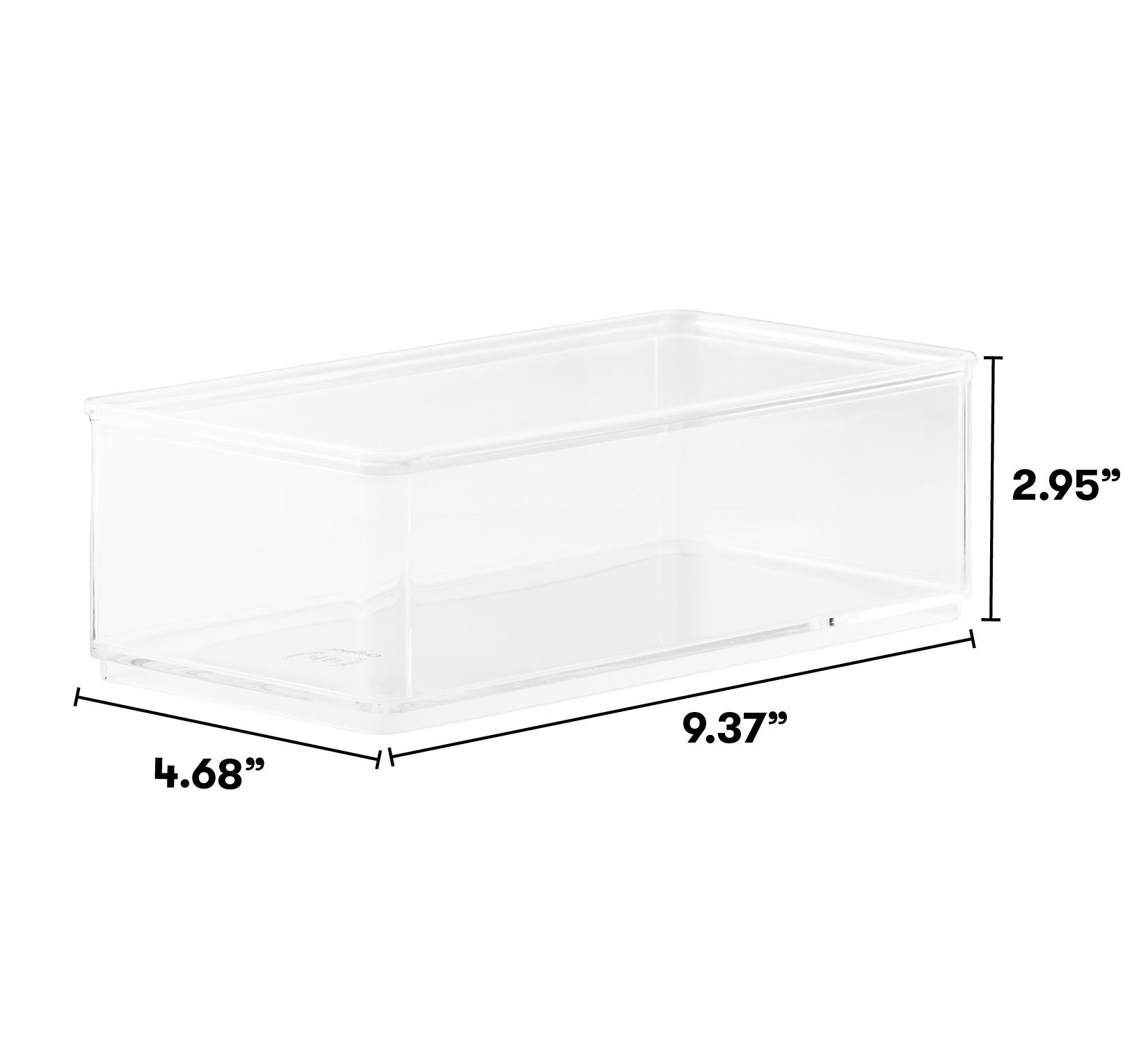 The Home Edit Large Clear Storage Bin Inserts, 4 Pack, 9.37" x 4.68" x 2.95" - image 3 of 7