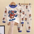 thumbnail image 2 of NOLDARES Toddler Baby Kid Girls Cute Outfits Clothing 2pcs Fall Set Long Sleeve Crewneck Tee and Pants Clothes(Blue,3-4 Y), 2 of 5