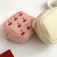 thumbnail image 7 of Cherry Embroidery Coin Purse PU Leather Trend Short Zipper Wallet Women Cute Mini Wallet Simple Fashion Wallets, 7 of 7