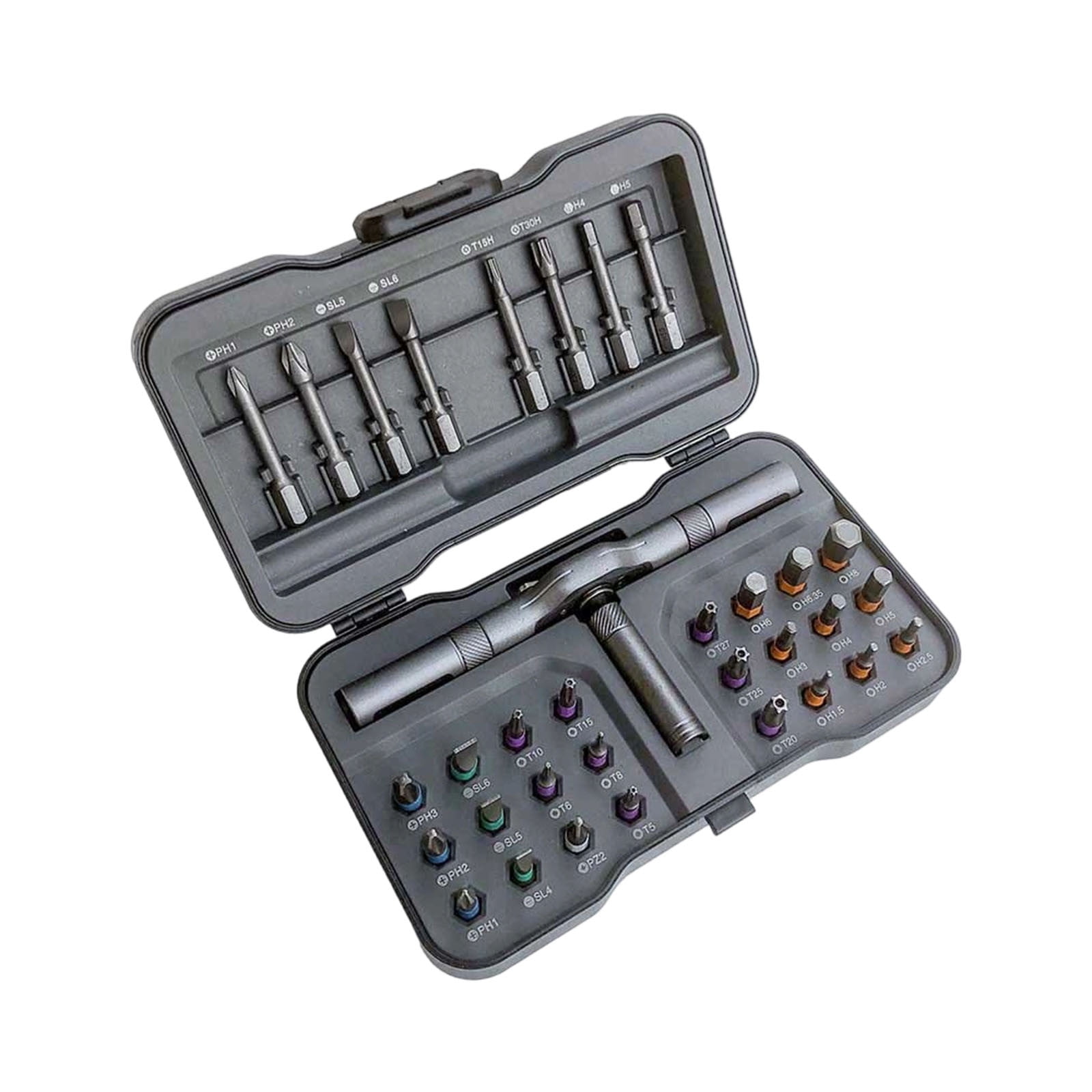 Upgraded 32-in-1 Magnetic Screwdriver Set With Detachable T-Handle Ratchet N