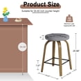thumbnail image 2 of AENKYO 26" Swivel Bar Stools Set of 2, Counter Height Island Stools for 34"-40" Counters, Fabric Padded, Gray, 2 of 7