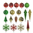 thumbnail image 3 of Jeco 40 Piece Shatterproof Plastic Christmas Ornament Set in Green/  Gold/  Red, 3 of 3