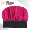 thumbnail image 4 of Evolve Satin Wide-Edge Bonnet, Fuchsia, 4 of 8