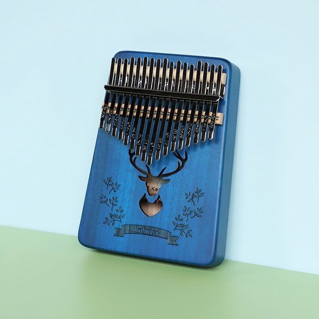Piano de pulgar, piano carinba, 17 tonos, carbalín, para niños y niñas principiantes, instrumento musical kalimba de cristal, piano de dedo