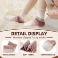 thumbnail image 5 of Womens Fuzzy Socks Soft Cozy Fluffy Slipper Socks Winter Warm Plush Sleeping Christmas Socks 5 Pairs, 5 of 6