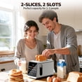 thumbnail image 4 of Keenstone Toaster 2 Slice, Digital Smart Toaster with TouchScreen, Dual Control Panel, Single Slot Toasting, Timer, Reheat & Defrost for Bagels, Brea, 4 of 9