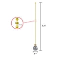 thumbnail image 2 of Aspen Creative 20508-12, 12" Clear with Black Line Glass Knob with Pull Chain in Copper, 2 Pack, 2 of 8