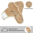 thumbnail image 3 of Women's Arch Support Diabetic Slippers Memory Foam House Shoes Orthotic Heel Cup Arthritis Edema Slippers with Adjustable Strap, Khaki 11/12, 3 of 5