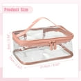 thumbnail image 2 of Unique Bargains 2pcs Clear Makeup Bags Waterproof Cosmetic Bags for Travel Zipper Makeup Pouch Black, Pink, 2 of 7
