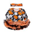 thumbnail image 1 of De Conjunto de 2 piezas de vestido de manga larga y diadema para niñas y bebés, trajes de Halloween, 1 of 6