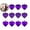 Purple, variant on WNFJR 12Pcs Heart Ornaments Multi Finish Heart Baubles Hanging Ornaments for Valentine’s Day Decor Mother's Day Christmas Tree Wedding Anniversary Party Decoration