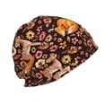 thumbnail image 3 of Salouo Woodland Creatures Floral Print Unisex Beanie Hat,Knitted Baggy Skull Cap Winter Warm Hats Beanie Sleep Hats Cancer Headwear Caps for Women & Men 1 Pieces, 3 of 7