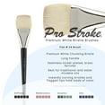thumbnail image 2 of Creative Mark Pro Stroke Premium White Chungking Hog Bristle Artist Paint Brush - Flat # 24 - Natural Bristle Brush w/ Great Control Suitable for Oils, Watercolors, Acrylics, Alkyds, Caseins, 2 of 6