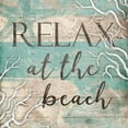 thumbnail image 2 of Grey, Jace 12x12 Black Ornate Wood Framed with Double Matting Museum Art Print Titled - Relax Beach, 2 of 4