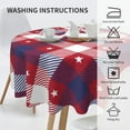 thumbnail image 5 of Round Tablecloth 60 Inch Patriotic Table Clothes 4th of July Tablecloths Memorial Day Circle Table Cover for Picnic Party Dining Room Home Indoor Outdoor Decor, 5 of 6