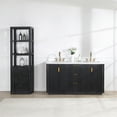 thumbnail image 2 of Cadiz 60" Double Vanity in Fir Wood Black with Composite top in Lightning White, 2 of 18