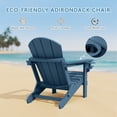 thumbnail image 4 of SERWALL Folding Adirondack Chair with Cup Holder Set of 2, Weather Resistant Adirondack Chair for Patio Garden Outdoors Fire Pit - Blue, 4 of 9