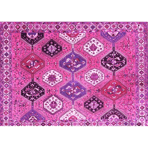 Ahgly Company Indoor Rectangle Persian Pink Traditional Area Rugs, 4' x 6'