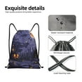 thumbnail image 3 of Kdxio Mystery House Halloween Night Print Drawstring Backpack Bag,Waterproof Draw String Back Sack, Gym Drawstring Bags Swim Bag For Unisex, 3 of 5