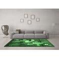 thumbnail image 3 of Ahgly Company Indoor Round Abstract Emerald Green Contemporary Area Rugs, 3' Round, 3 of 4