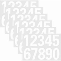 6 PCS 0~9 Reflective Mailbox Number Stickers White Vinyl Waterproof Number Self Adhesive Marking Stickers
