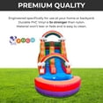 thumbnail image 3 of Pogo Bounce House Crossover Kids Inflatable Water Slide, Rainbow Cloud with Blower, 15 ft, 3 of 10