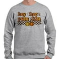 thumbnail image 2 of Retro Hey There Pumpkin Sweatshirt Unisex 4X-Large Grey, 2 of 5
