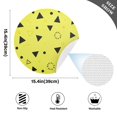 thumbnail image 4 of Yellow Triangle Dots 4-Piece 15.4in Heat-Proof PVC Plate Mats, Easy Cut and Clean for Family Use, 4 of 7