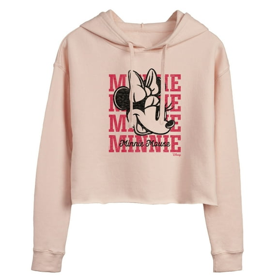 Disney - Minnie Mouse - All About Minnie - Juniors Cropped Pullover Hoodie