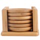 thumbnail image 2 of Juego de 6 posavasos de bambú redondos resistentes al calor para proteger la mesa con estilo, 2 of 8