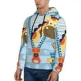 thumbnail image 2 of Bingfone Giraffe Come Out From Zipper Men'S Drawstring Hoodie Long Sleeve Pocket Sweatshirts-3x-Large, 2 of 9